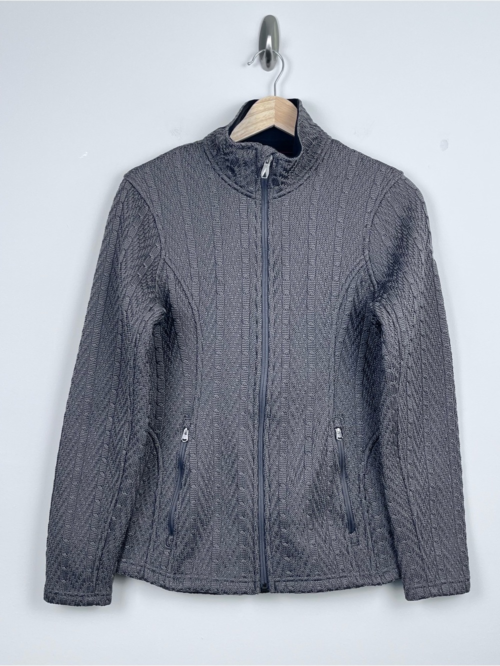 Spyder Women's Major Cable Stryke Full Zip Fleece Lined Sweater 186406 Size M